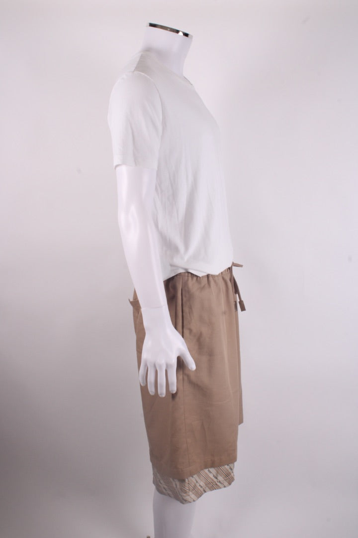 Loewe x Paula's Ibiza Layered Logo Hem Shorts Beige/ Cream XL