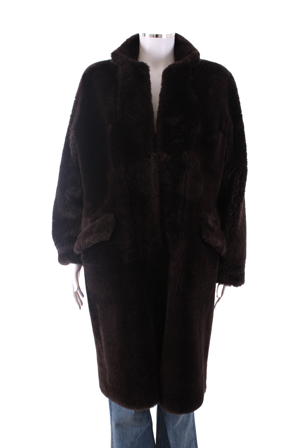 Sprung Freres Shearling Coat Brown M
