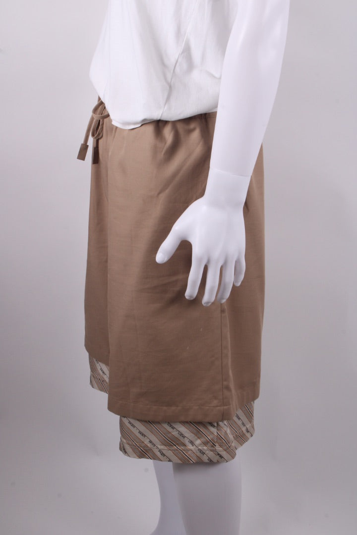 Loewe x Paula's Ibiza Layered Logo Hem Shorts Beige/ Cream XL