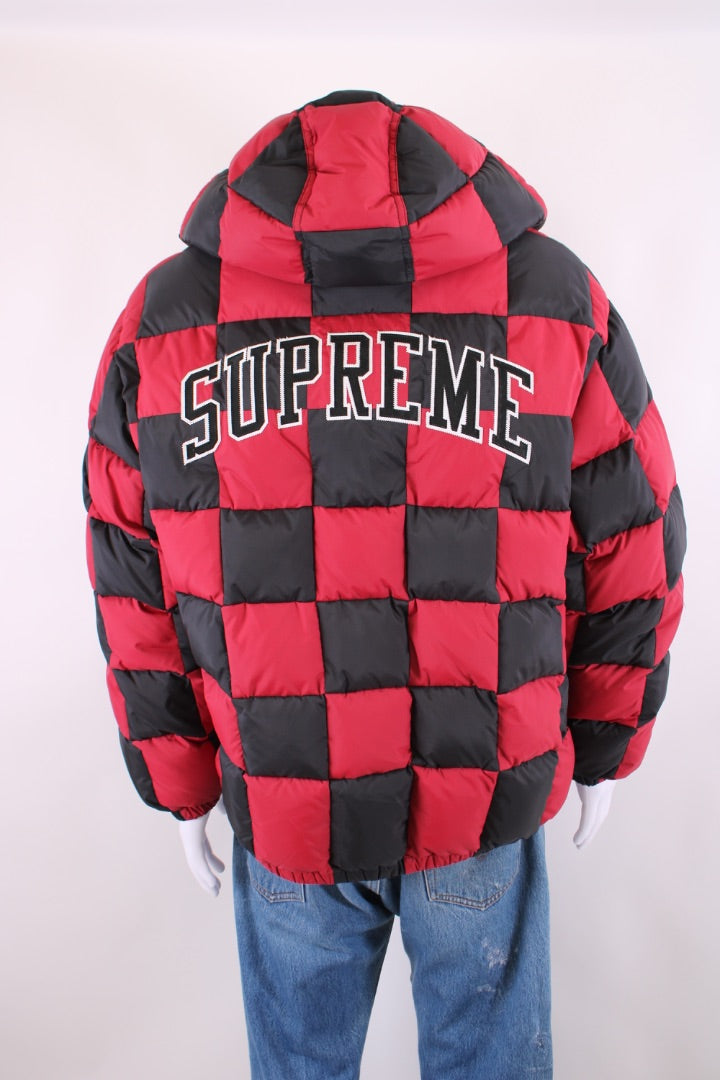 Supreme Checkerboard Padded Jacket Red/ Black XL