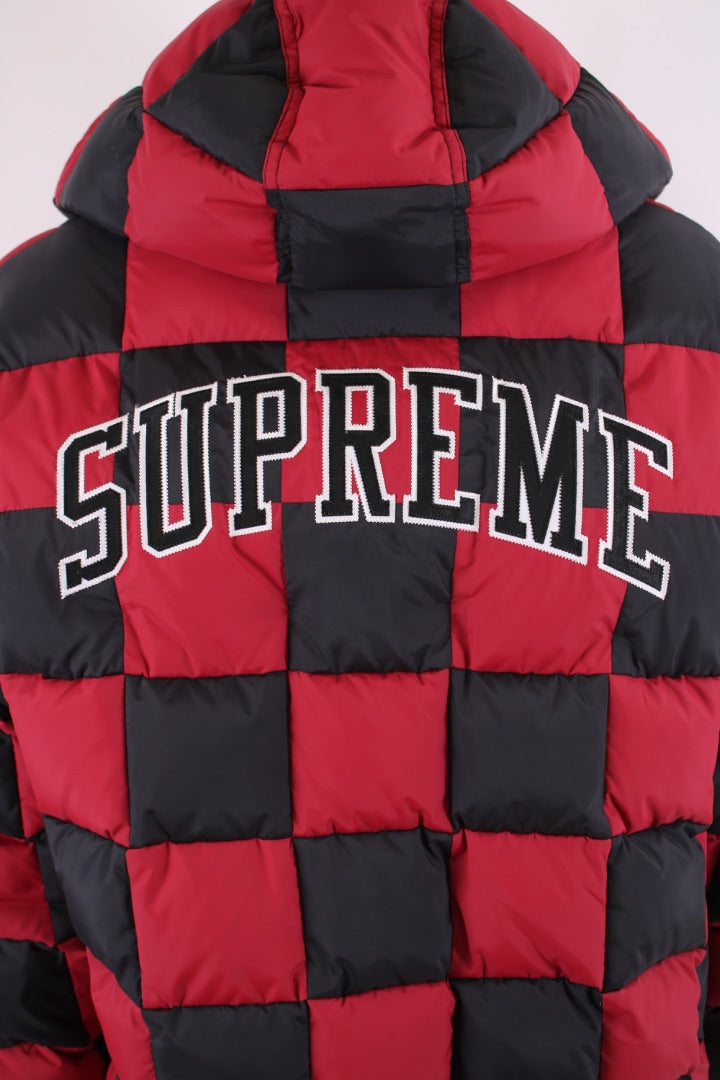 Supreme Checkerboard Padded Jacket Red/ Black XL