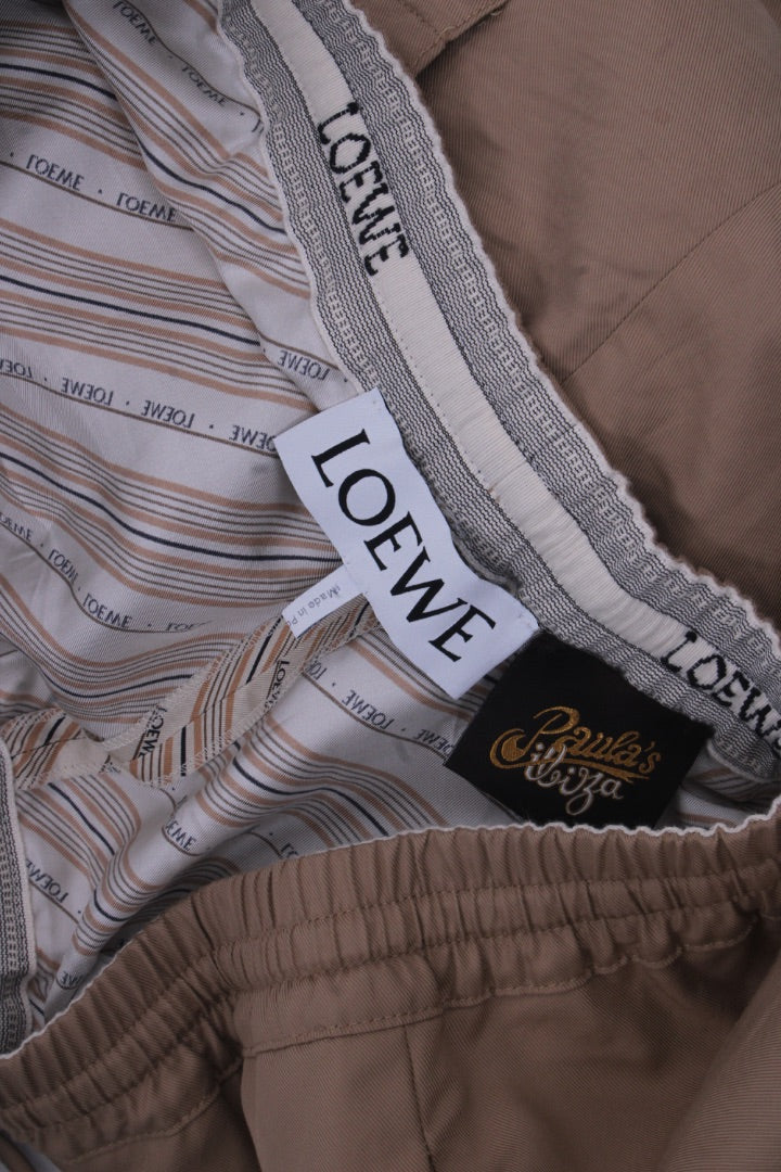 Loewe x Paula's Ibiza Layered Logo Hem Shorts Beige/ Cream XL