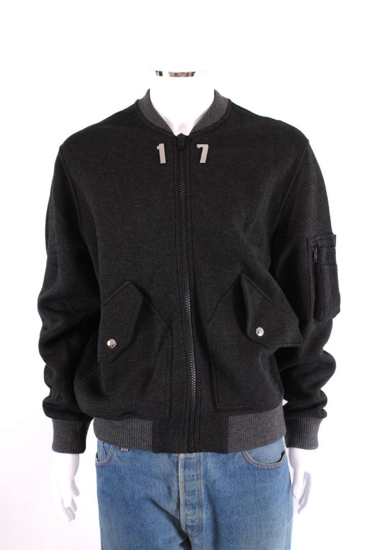 Givenchy Jersey Bomber Jacket Grey L