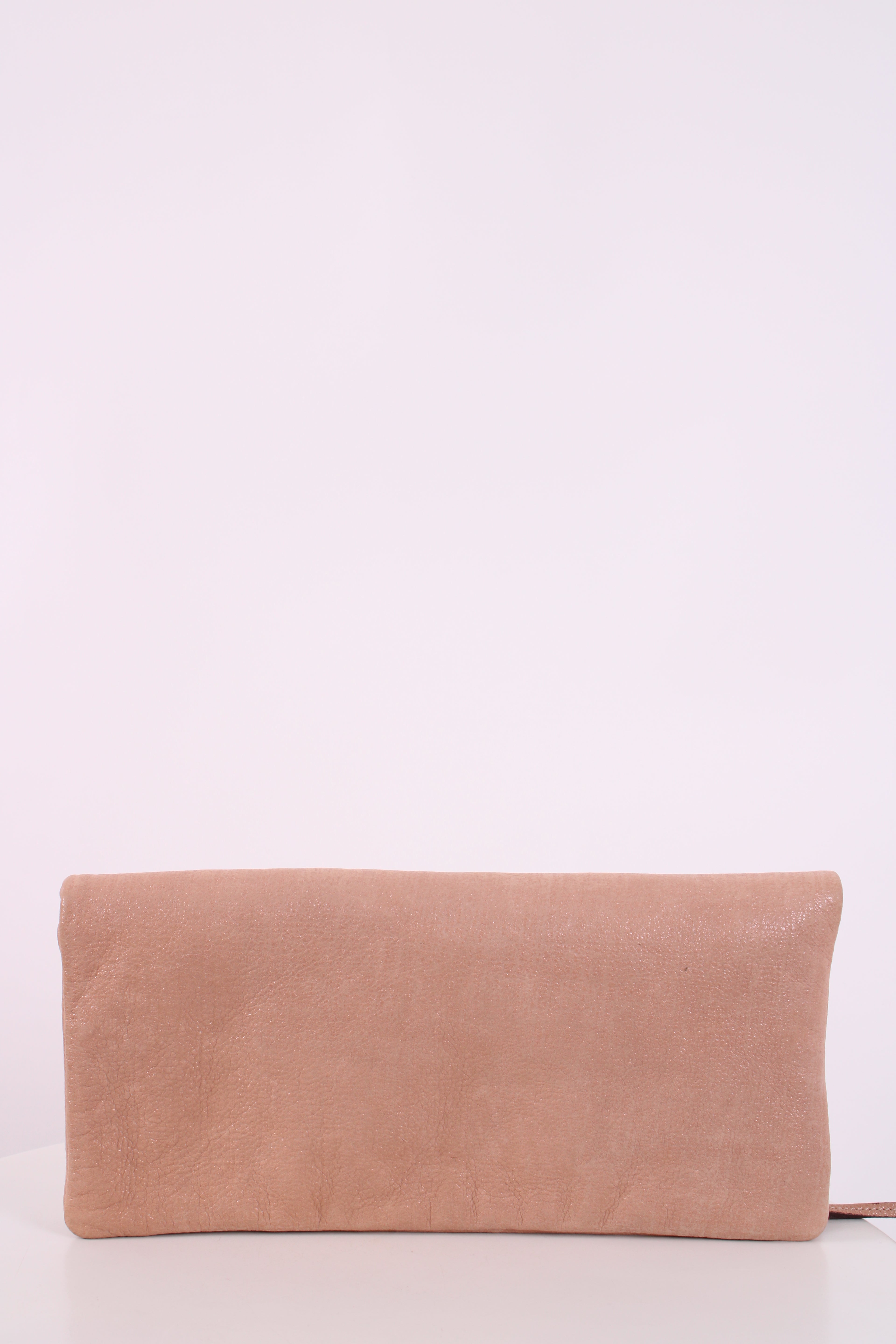 Mulberry Daria Nubuck Clutch Bag Gold Shimmer Nude