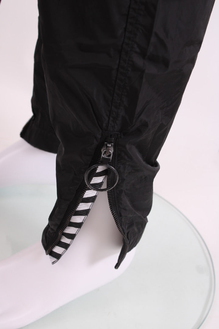 Off White Nylon Cargo Trousers Black L