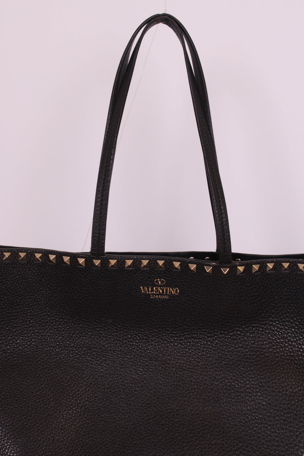 Valentino Rockstud tote black grained large