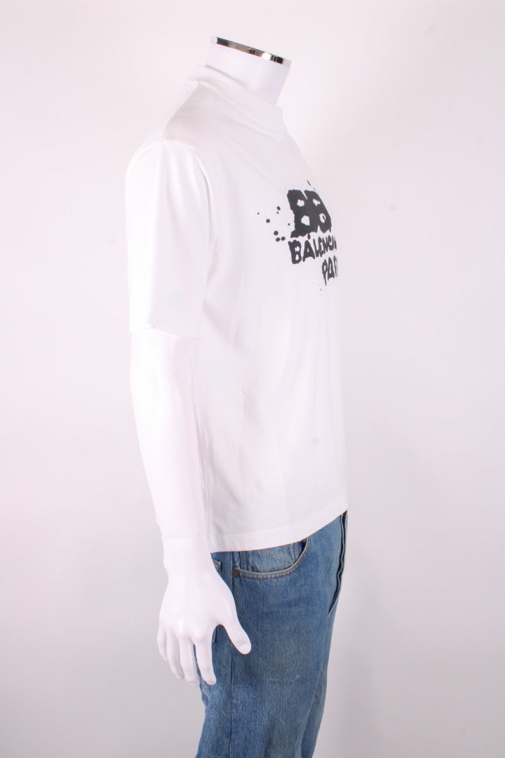 Balenciaga Graffiti Logo T-shirt White/ Black XXS