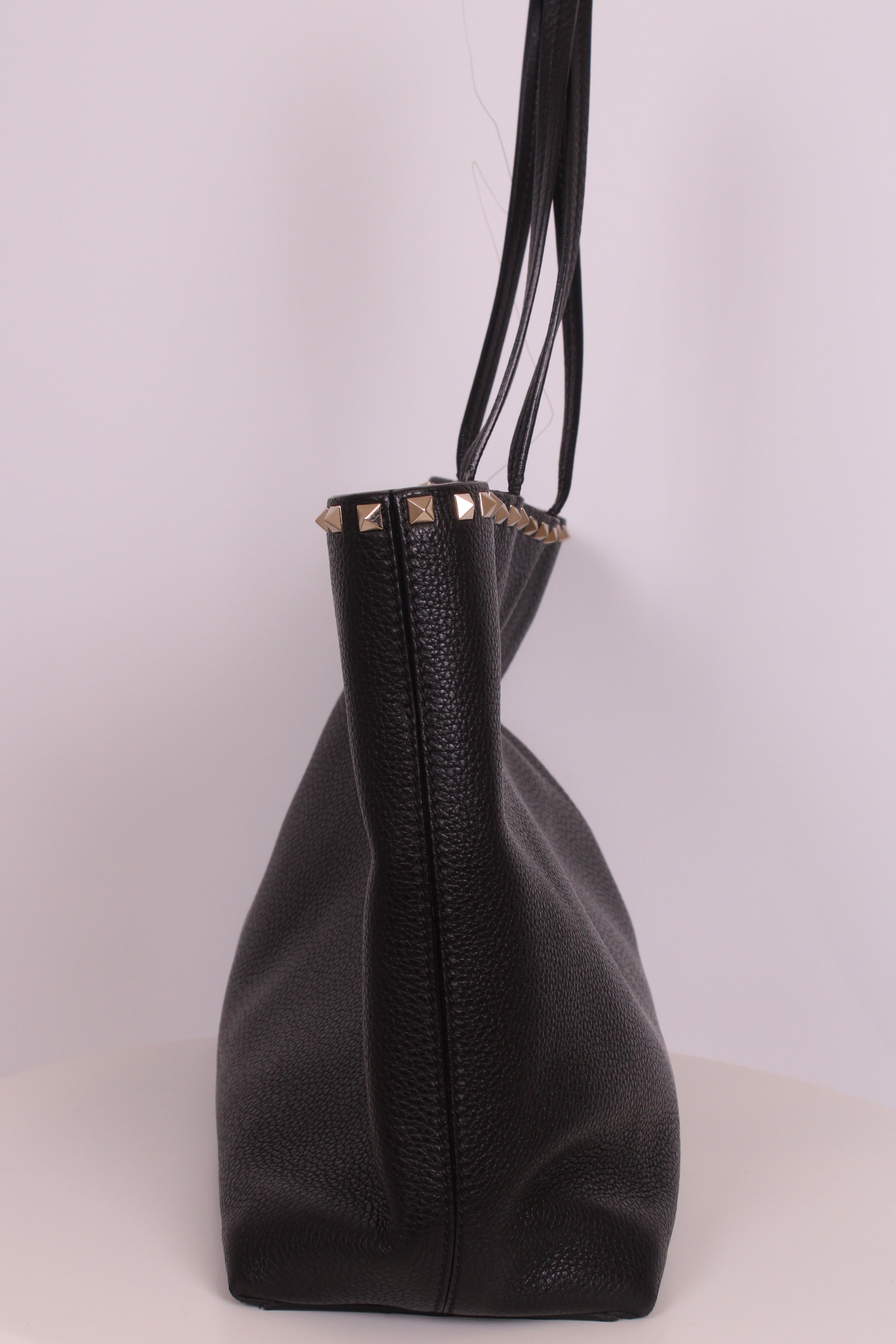 Valentino Rockstud tote black grained large