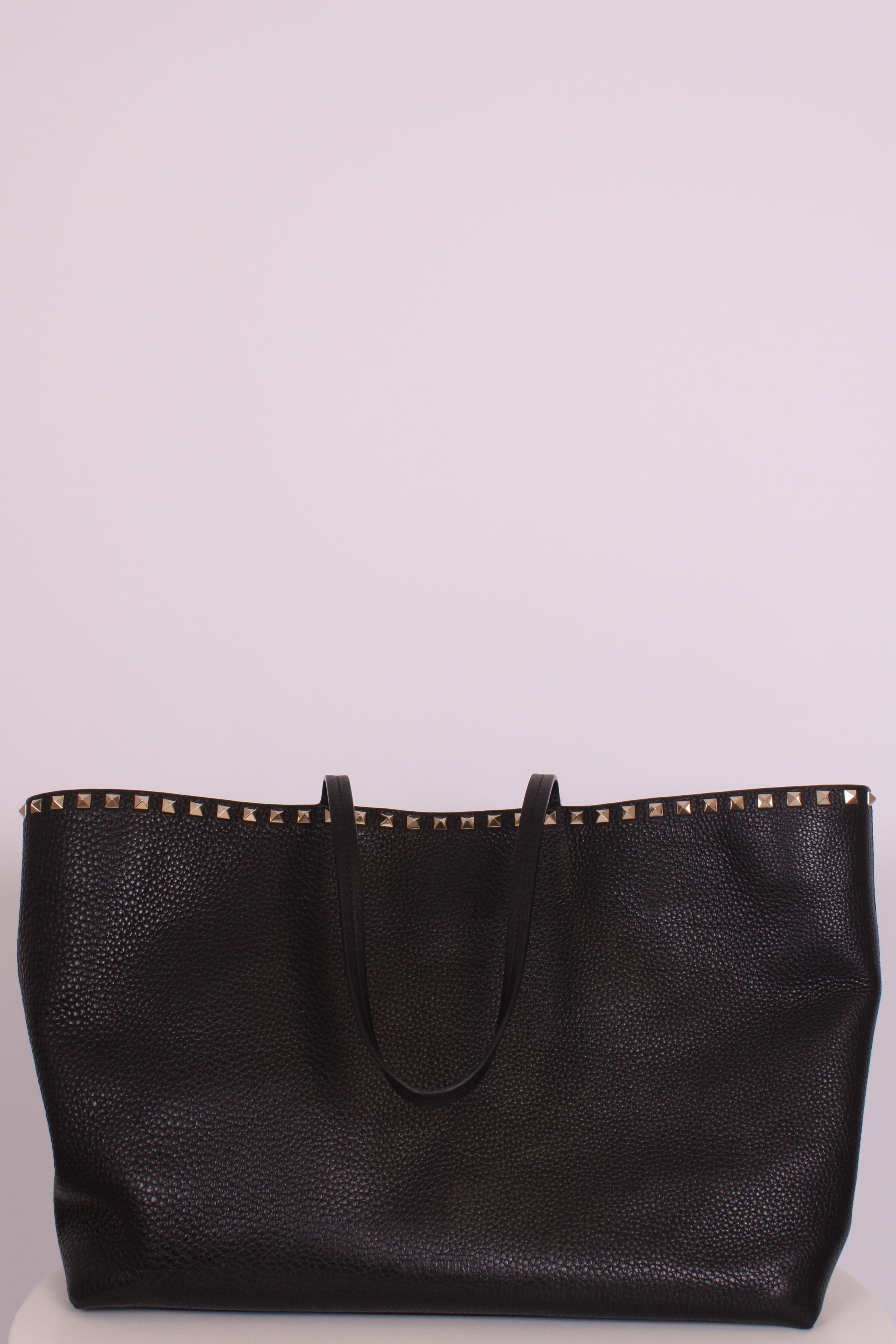 Valentino Rockstud tote black grained large