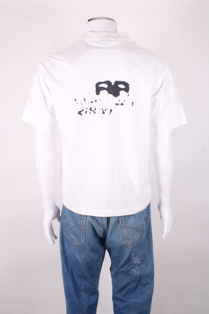 Balenciaga Graffiti Logo T-shirt White/ Black XXS