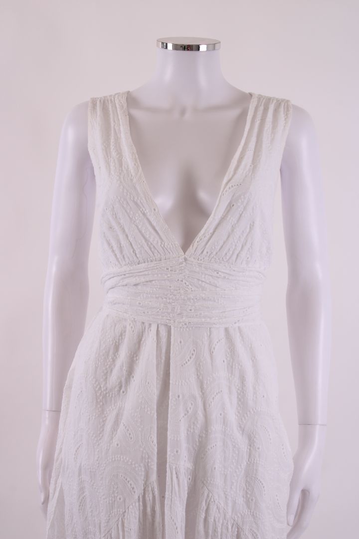 Misa Los Angeles S/S Broderie Anglaise Dress White S