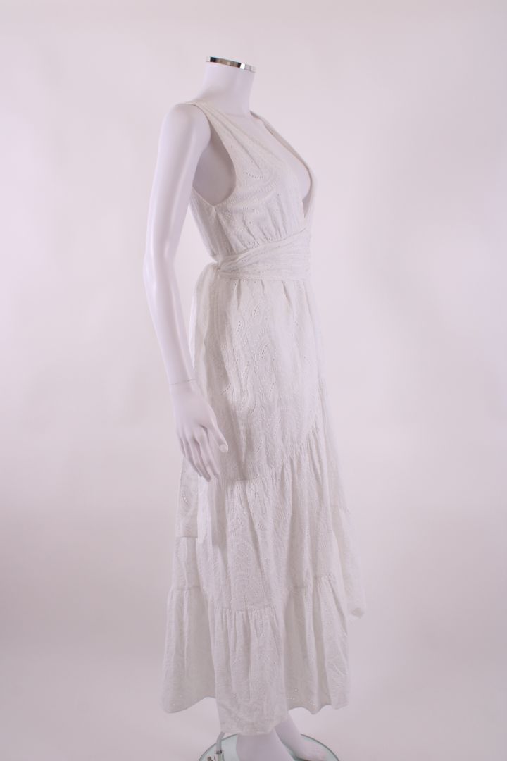 Misa Los Angeles S/S Broderie Anglaise Dress White S