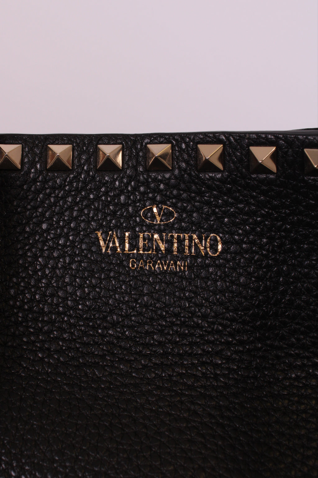 Valentino Rockstud tote black grained large