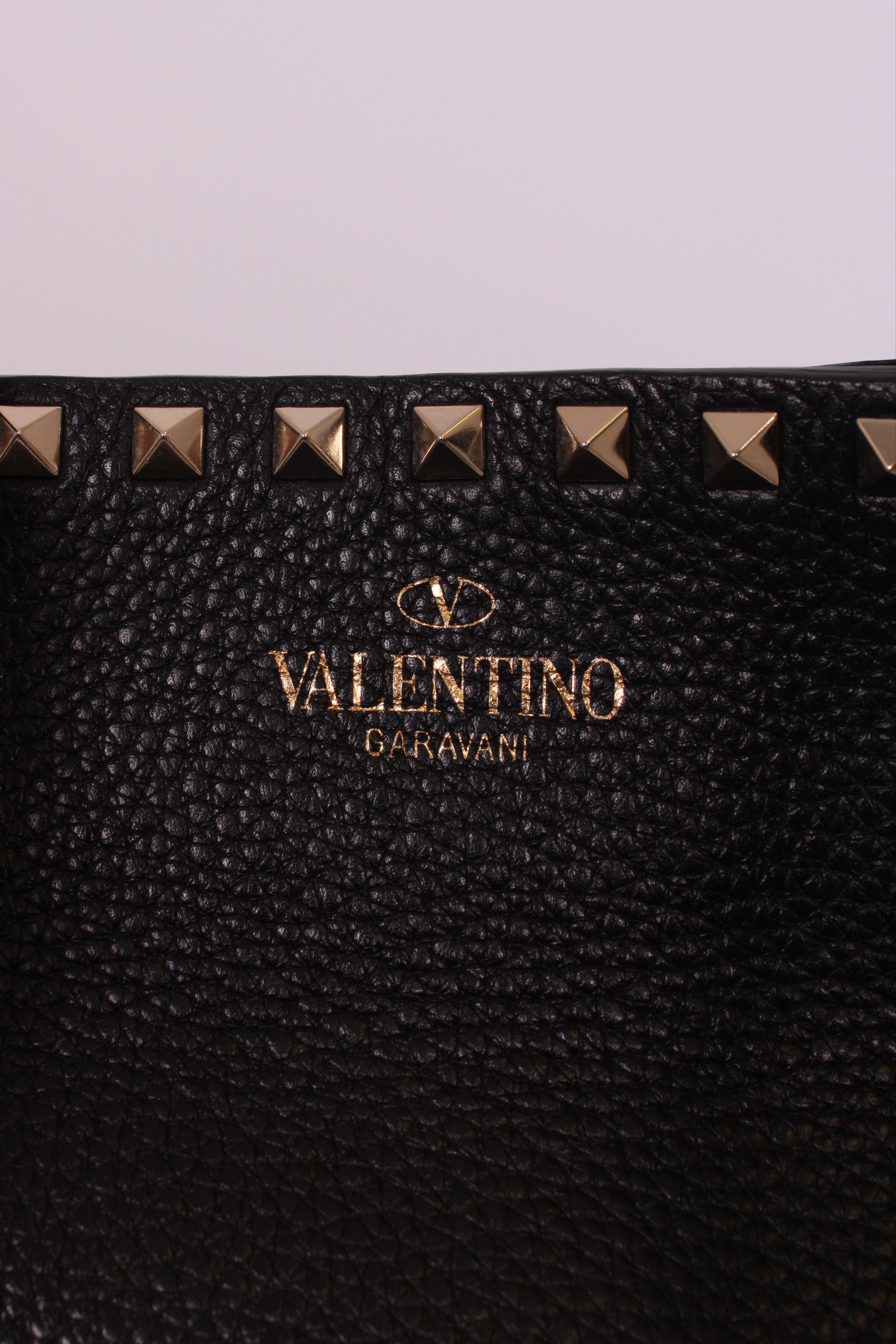 Valentino Rockstud tote black grained large