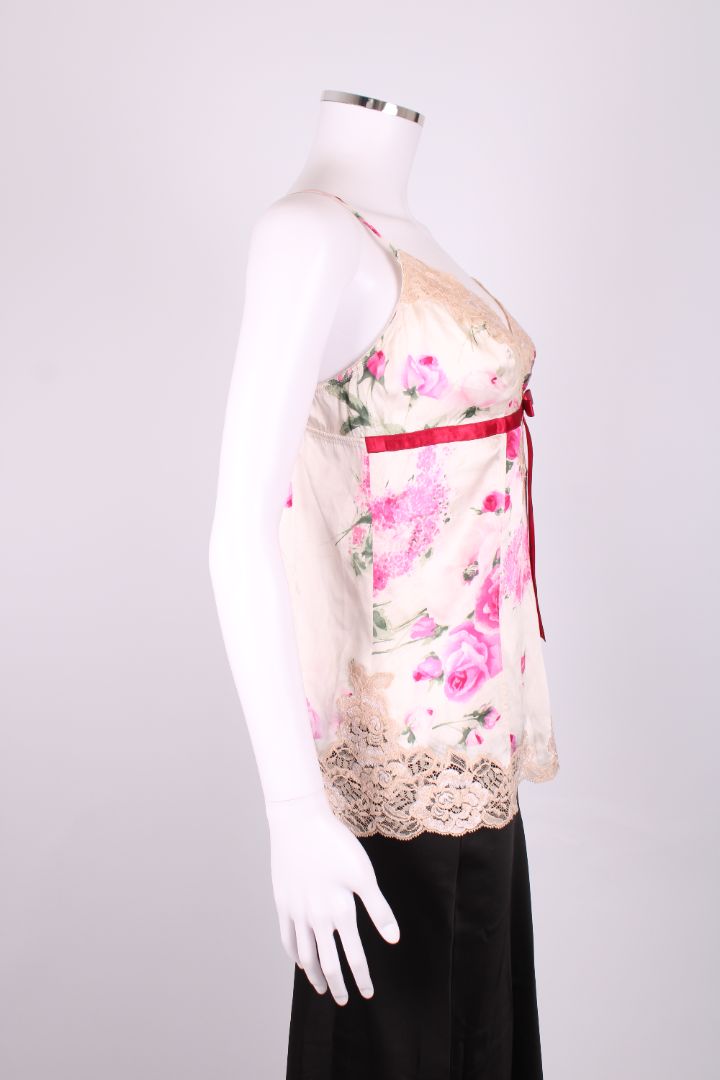 Dolce & Gabbana S/S Floral Camisole White/ Pink M
