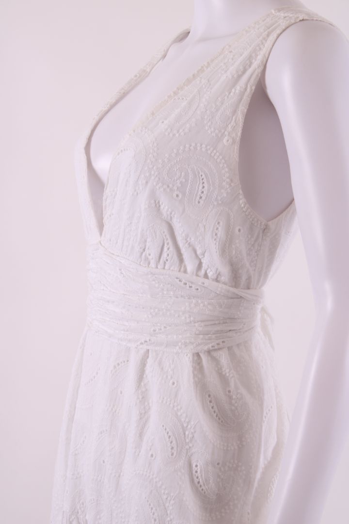 Misa Los Angeles S/S Broderie Anglaise Dress White S