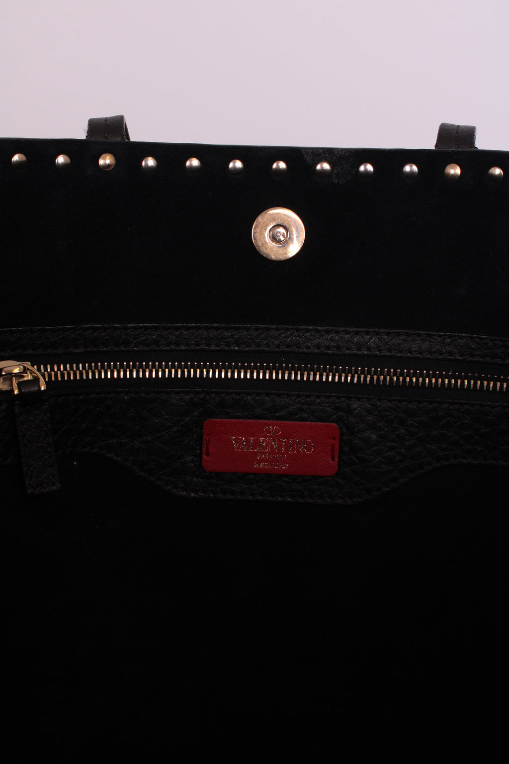 Valentino Rockstud tote black grained large