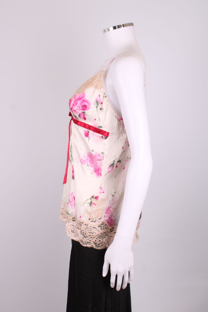 Dolce & Gabbana S/S Floral Camisole White/ Pink M