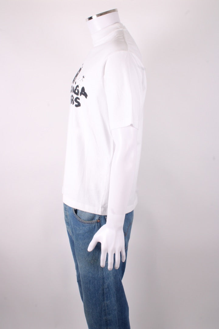 Balenciaga Graffiti Logo T-shirt White/ Black XXS