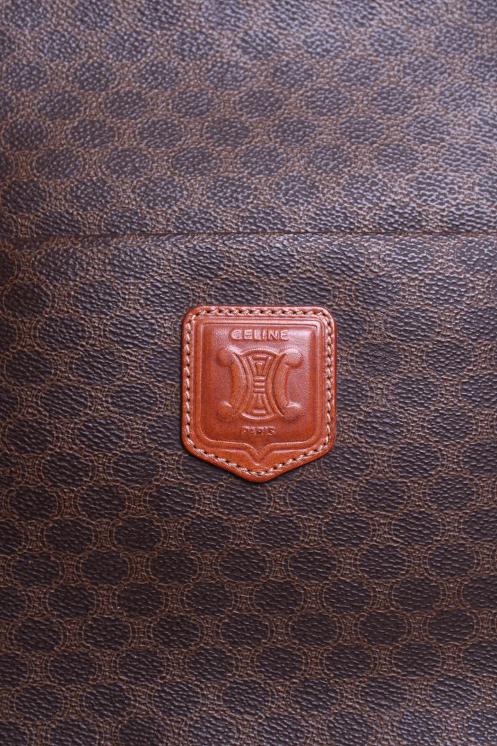 Celine Macadam Shopper Tote Brown