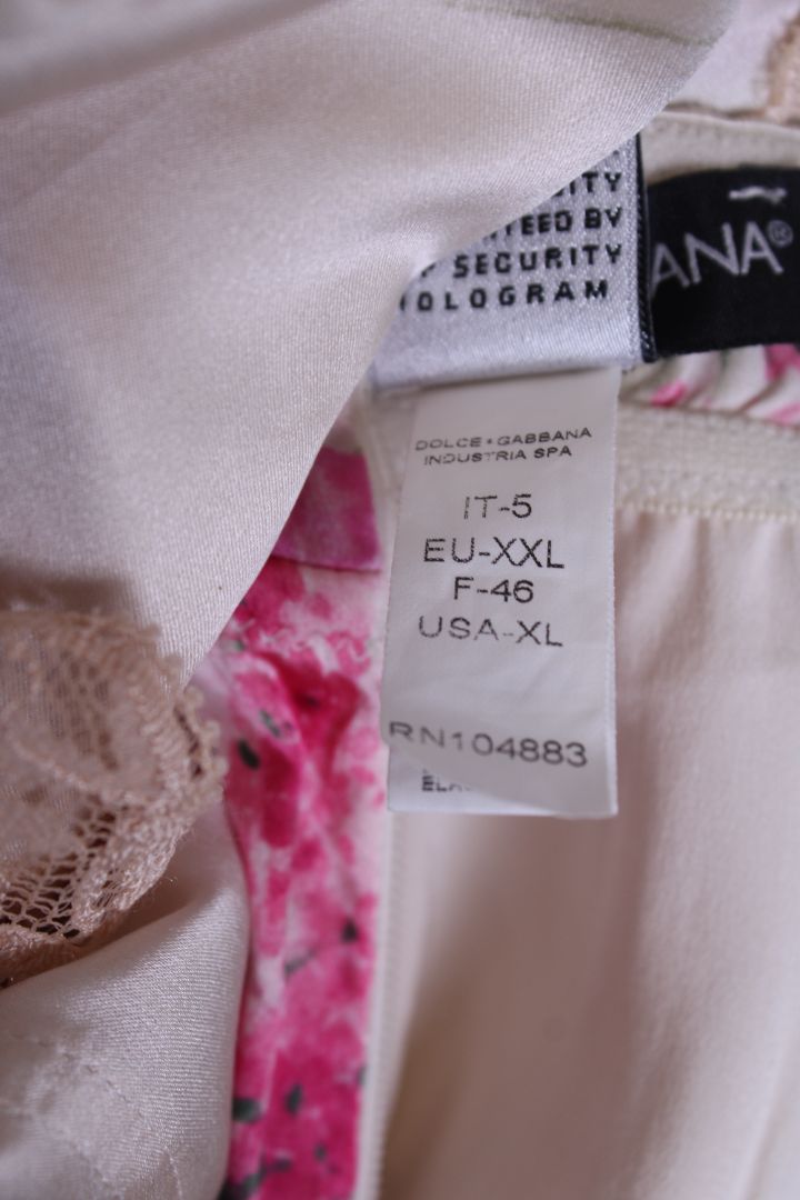 Dolce & Gabbana S/S Floral Camisole White/ Pink M