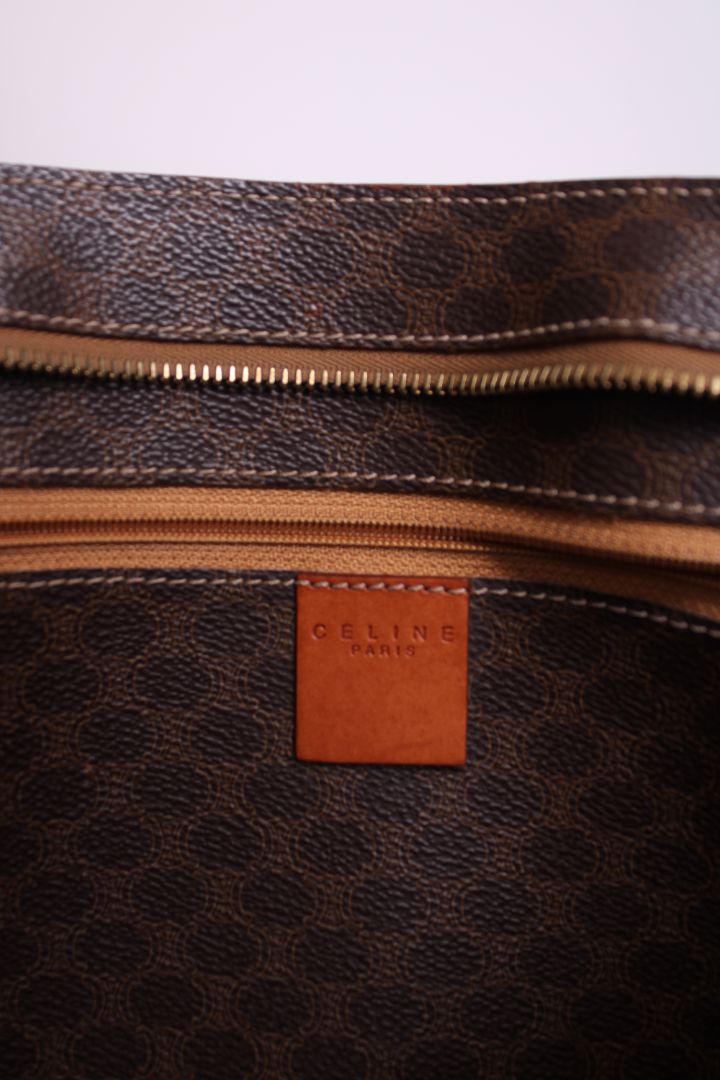 Celine Macadam Shopper Tote Brown