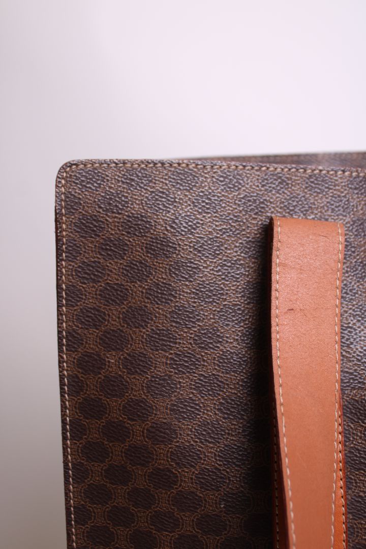 Celine Macadam Shopper Tote Brown