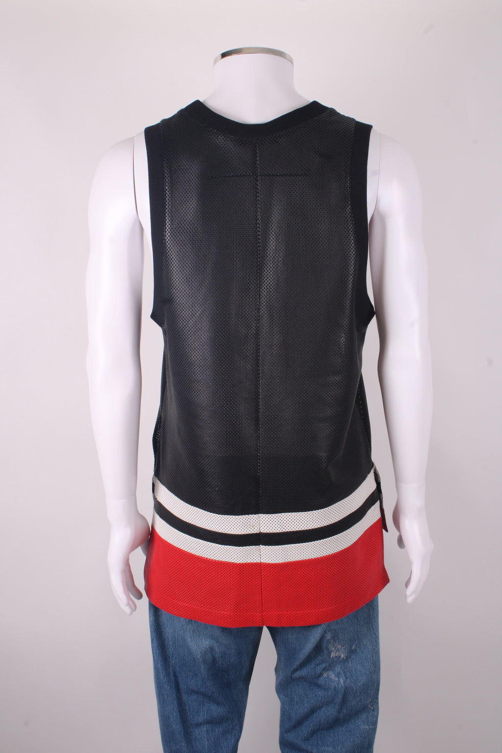 Givenchy Mesh Leather Vest Black/ Red M