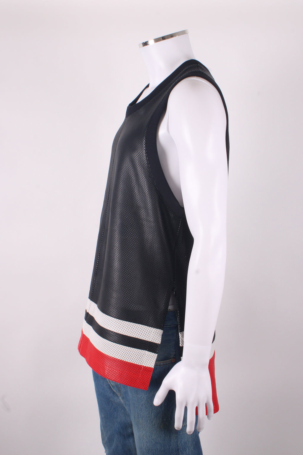 Givenchy Mesh Leather Vest Black/ Red M