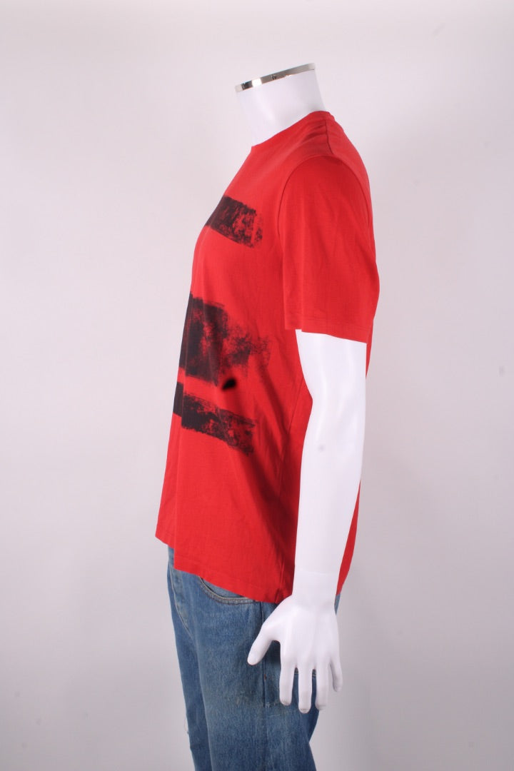 Balenciaga 2015 Brushstroke T-shirt Red M