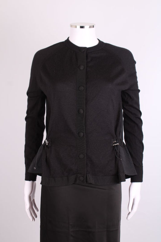 Moncler Drawstring Side Cardigan Black XS