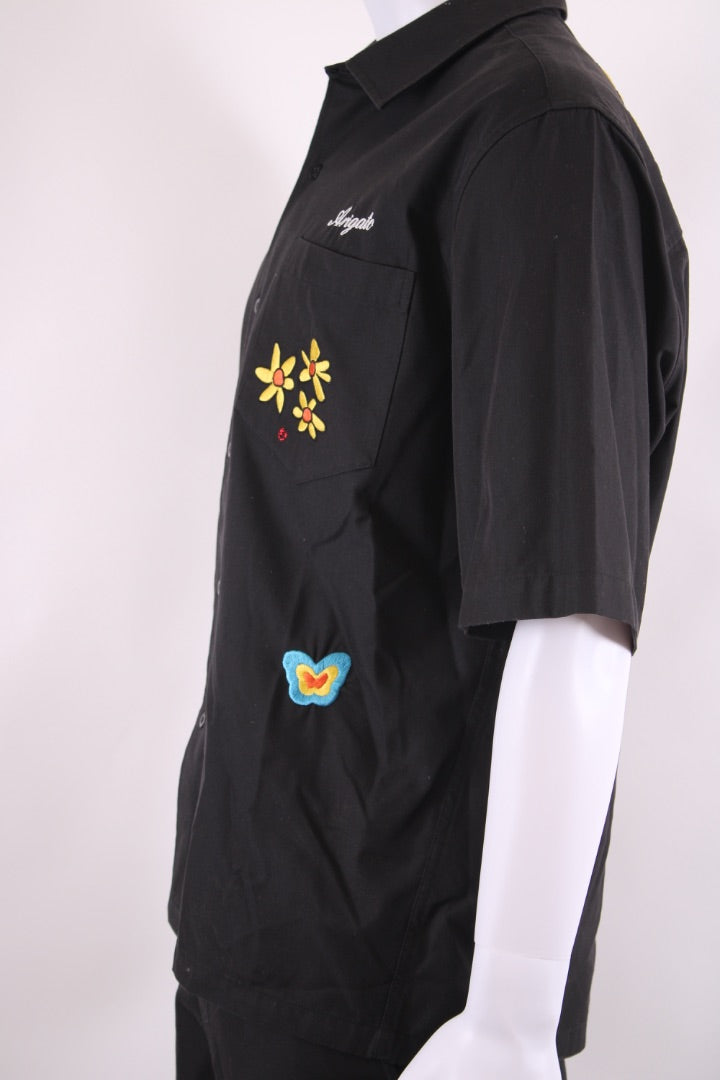 Axel Arigato Embroidered Shirt/ Trouser Co-ord Black L