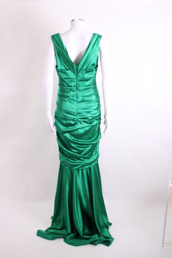 Dolce & Gabbana Silk Maxi dress Green 46