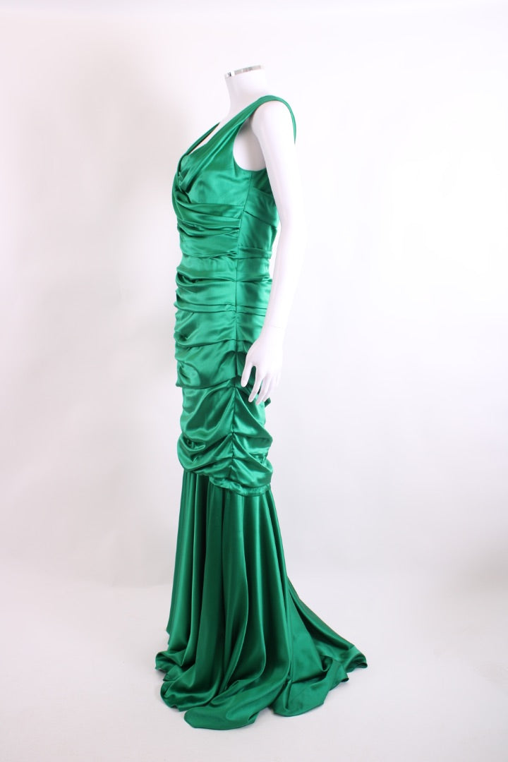 Dolce & Gabbana Silk Maxi dress Green 46