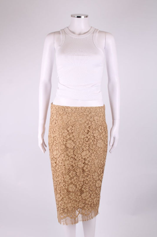 Dolce & Gabbana Lace Skirt Beige M