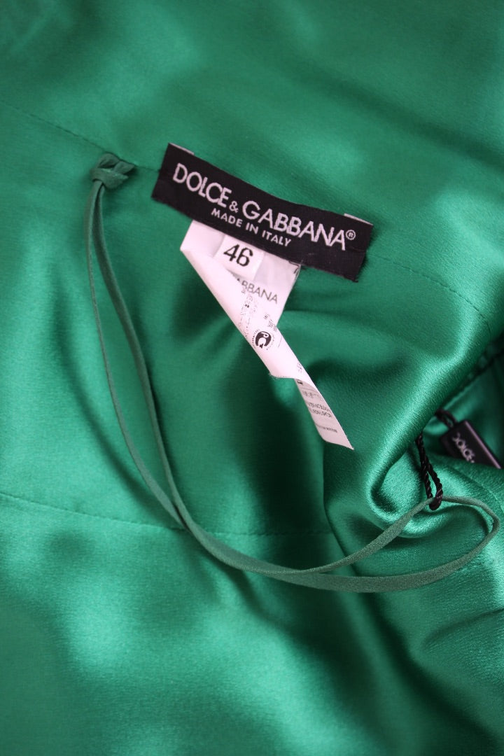 Dolce & Gabbana Silk Maxi dress Green 46