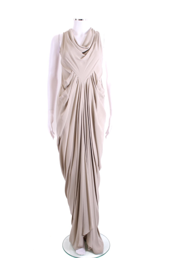 Rick Owens S/S Draped Long Dress Beige S