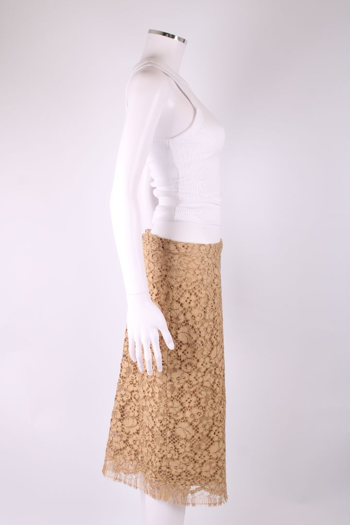 Dolce & Gabbana Lace Skirt Beige M