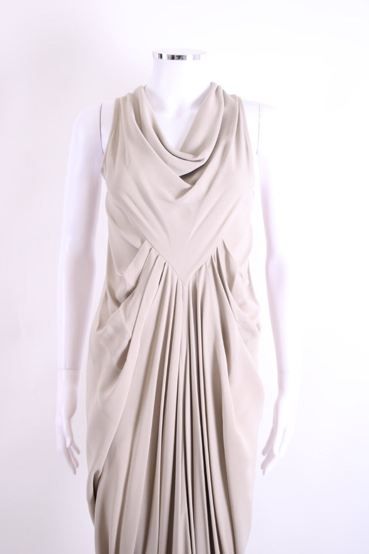 Rick Owens S/S Draped Long Dress Beige S