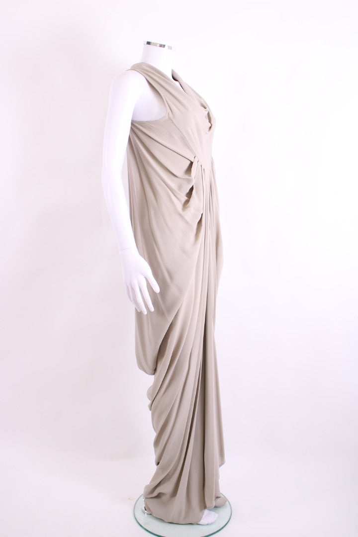 Rick Owens S/S Draped Long Dress Beige S