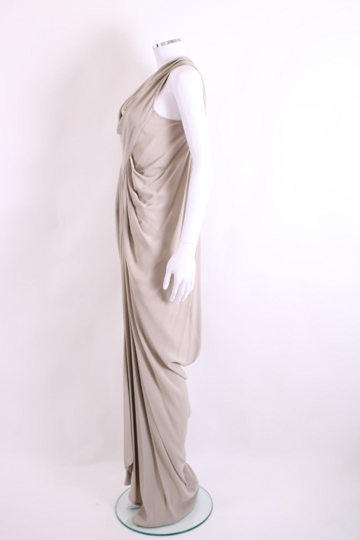 Rick Owens S/S Draped Long Dress Beige S