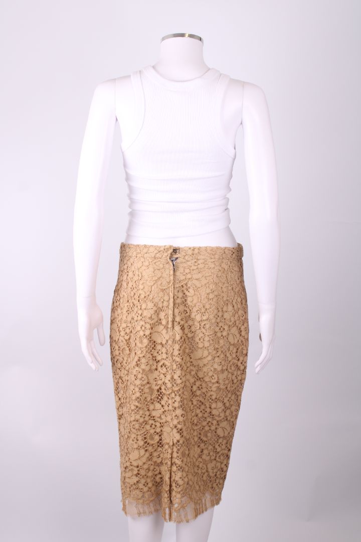 Dolce & Gabbana Lace Skirt Beige M