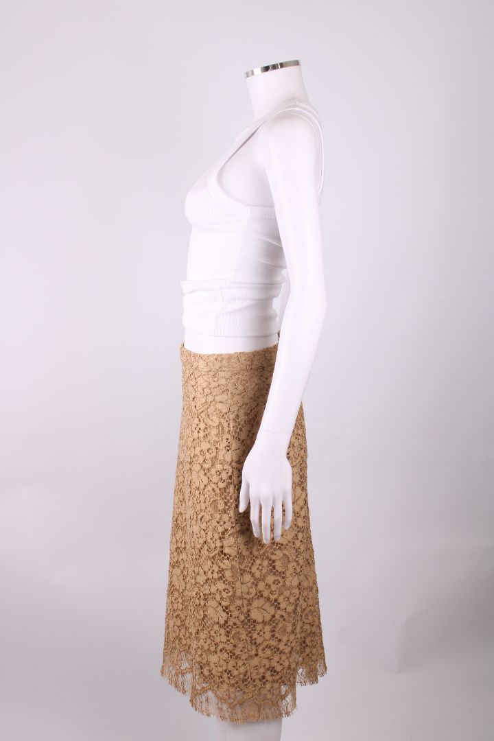 Dolce & Gabbana Lace Skirt Beige M