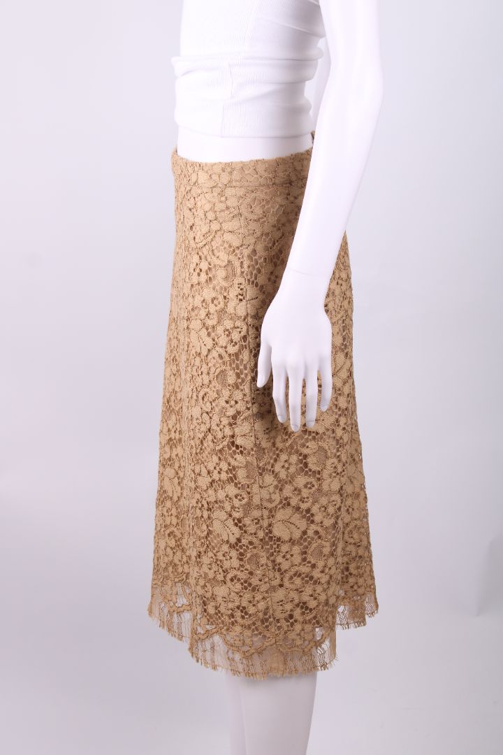 Dolce & Gabbana Lace Skirt Beige M