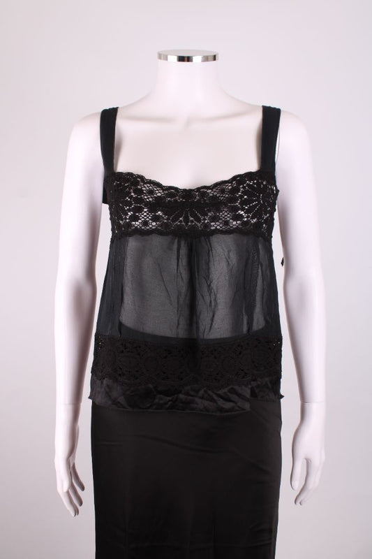 Dolce & Gabbana S/S Lace Trim Camisole Black M