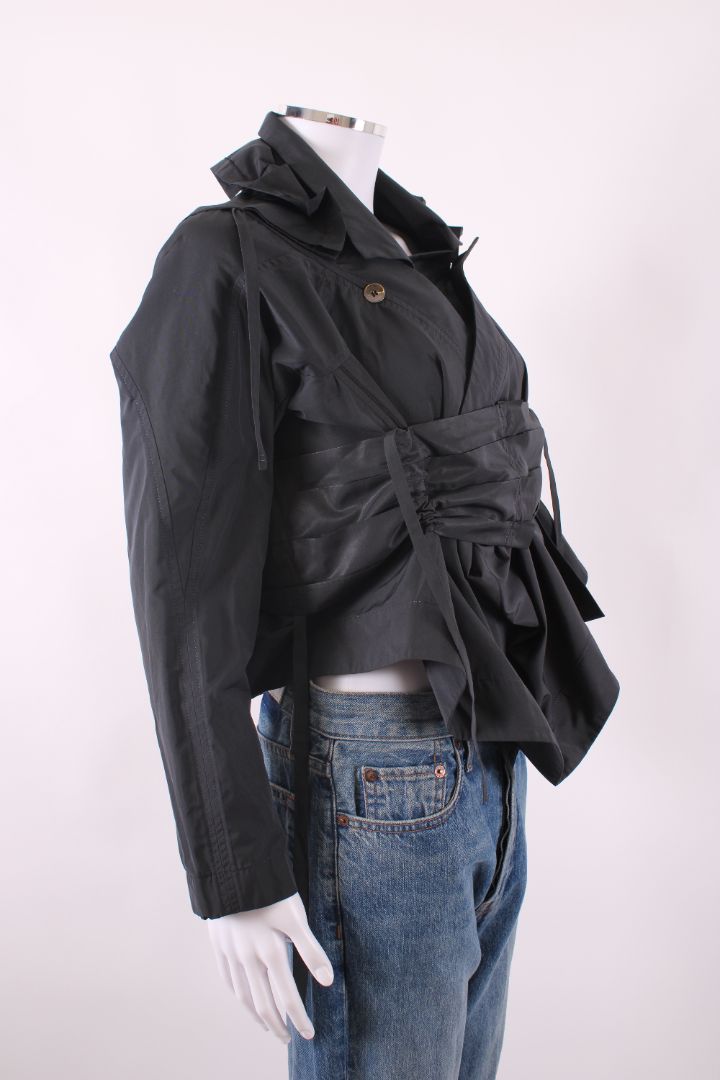 Marithe Francois Girbaud L/S Ruffle Pleated Jacket Grey 10