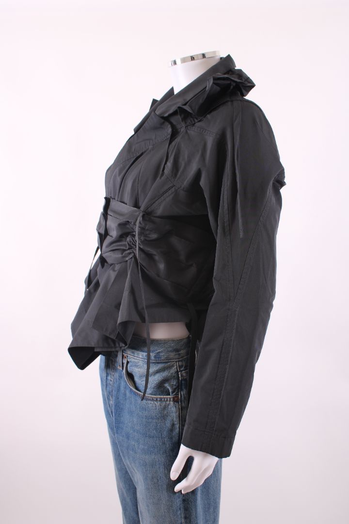 Marithe Francois Girbaud L/S Ruffle Pleated Jacket Grey 10