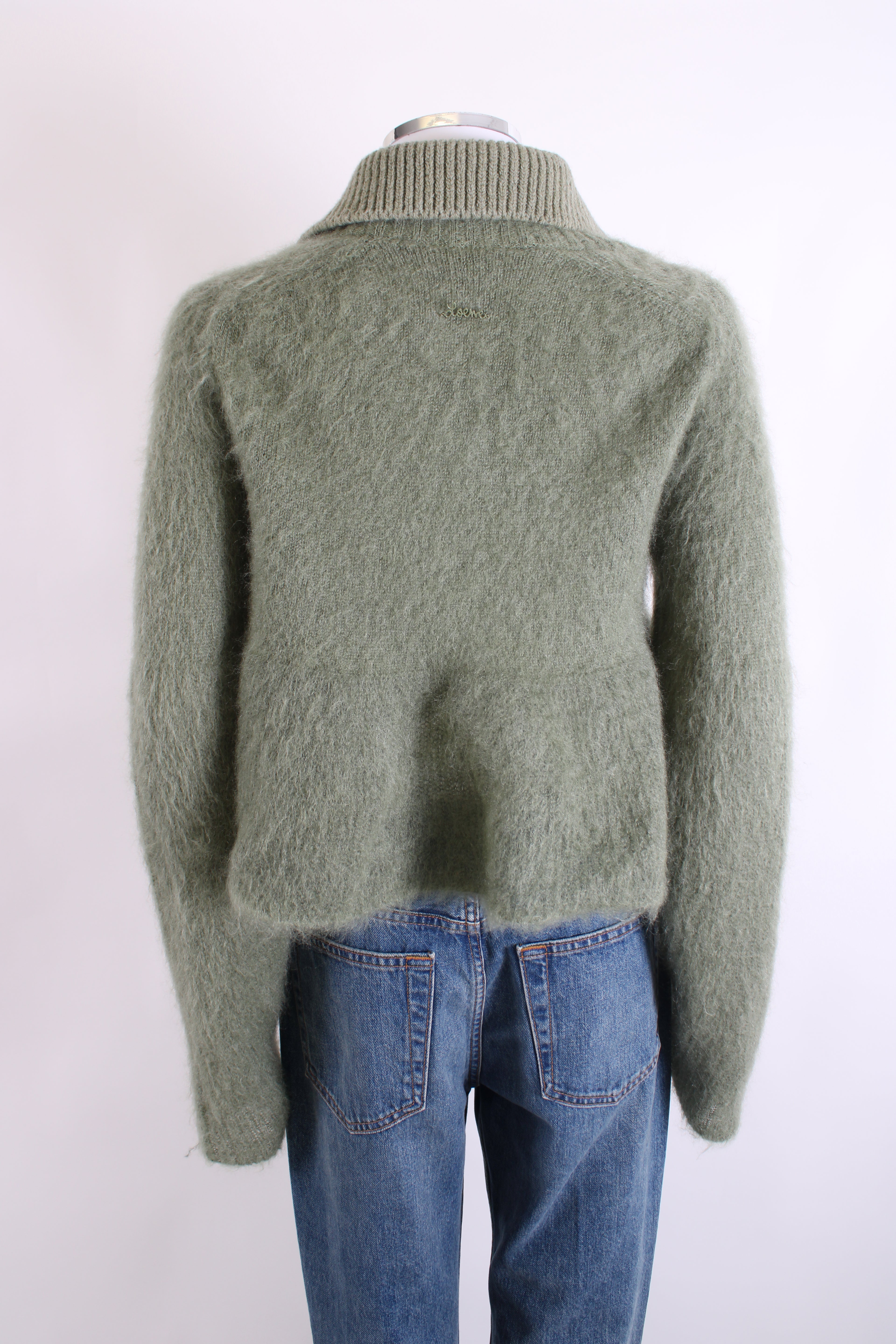 Loewe Mohair Peplum Jumper Sage Green S