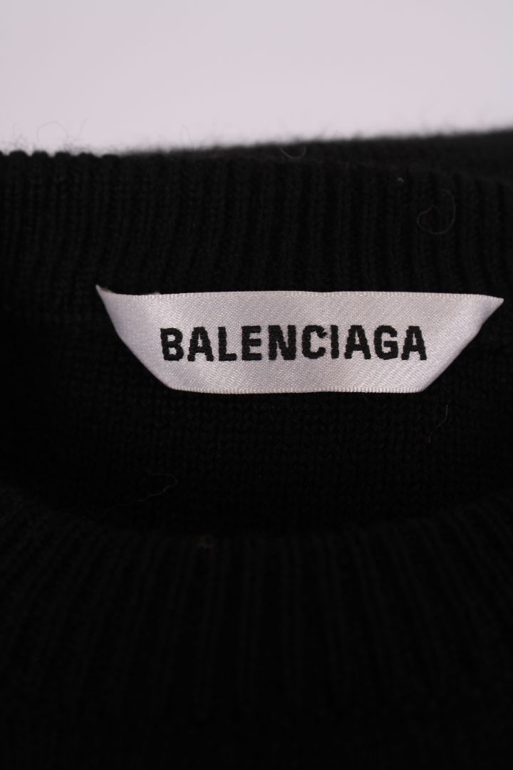 Balenciaga Logo Languages Jumper Black S