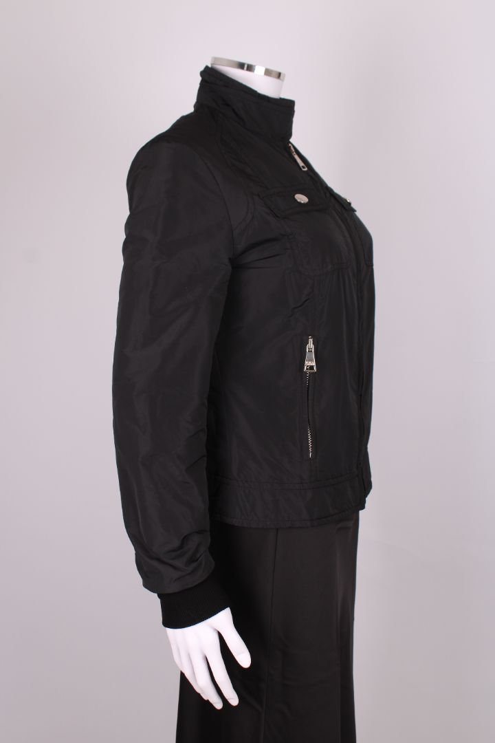 Dolce & Gabbana Leopard Print Lined Bomber Jacket Black S